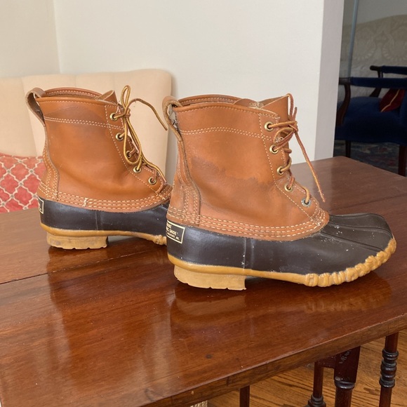 LL Bean Maine Women’s 8” Hunting Shoe or Duck Boots Leather Upper & Rubber Sole - Picture 5 of 8